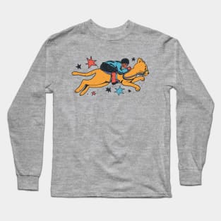 Jockey Riding A Cat Long Sleeve T-Shirt